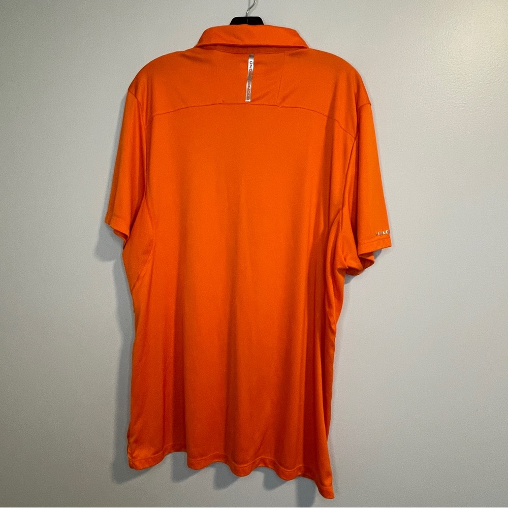 Under Armour Orange Performance Heatgear Polo Shirt - Picture 2 of 6
